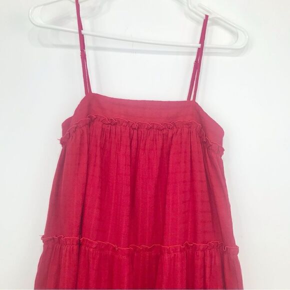 Sugar + Lips Red Tiered Sundress - Picture 5 of 16